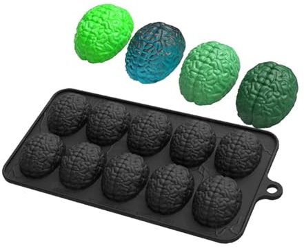UncleS Molde de silicona de grado alimenticio para tartas, 10 cavidades, flexible, para hornear creativamente, herramienta de cocina, molde de silicona resistente al frío