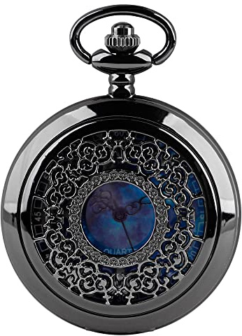 fickur, Creative Star Pocket Watch, Fashion Hollow män och kvinnor Juljubileumspresenter