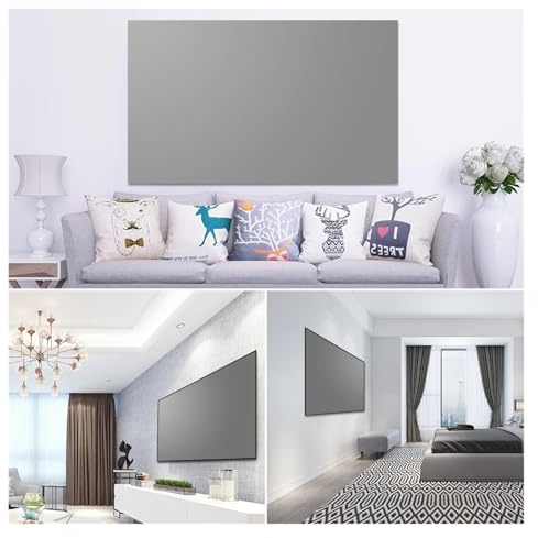 Pantalla de proyección Salange 60, 100 y 120 Pulgadas, Tela Reflectante, for proyector YG300 DLP LED Home Theater(130 Inch)