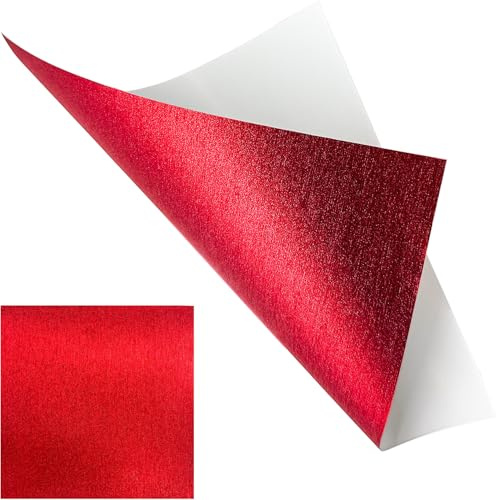 Carta Origami Carta Glitterata Fatta a Mano Cartoncino 50 fogli colorati su un lato 15x15cm, 120~150 g/m² Colori rosso vivaci carta pieghevole Per Arte, Decorazioni per Feste e Album di Ritagli