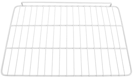 Ripiano per Frigorifero in Acciaio Inox Bianco 43, 5x30cm a Griglia | Parapetto Laterale Singolo, Struttura Rimovibile, Separa gli Alimenti, Uso Dormitorio, per Spazi Ridotti