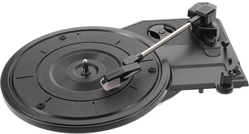 Toyvian Platine Vinyle Rétro avec Mécanisme de Gramophone 200 MM Aiguille de Platine Vinyle Intégrée Tourne-Disque Silencieux Accessoire Vintage pour Appareil Enregistrement Musical