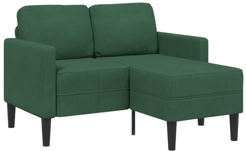 KKgypkn L-förmiges Sofa mit Chaiselongue als Ecksofa mit integrierter Chaiselongue und 2er-Sofa in Leinen als L-förmiges Loungesofa für kleine Wohnungen