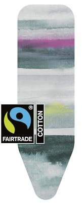 Brabantia Bügelbrettbezug Size A, 110 x 30 cm, Komplettset, Baumwolle, Morgenbrise