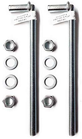 Zinc Plated 3/4 X 12 Long J Bolt for Chainlink Fence Gate Hinge Lot of 2 Includes 2 Washers 4 Nuts