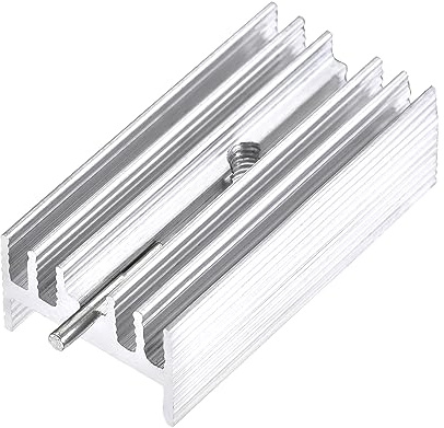 sourcing map 10 Stück 30mm x 15mm x 10mm TO-220 Aluminium Kühlkörper zum Kühlen von MOSFET-Transistordioden mit 1 Stützstiften
