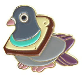 Cute Bird Bread Metal Enamel Pin Wheat Delicious Slice Collar Fun Cartoon Animal Brooch Shirt Badge Bag Lapel Jewelry Accessories Gift