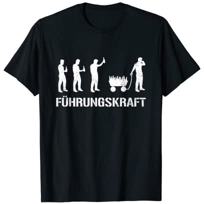 Führungskraft Bier Party Vatertag Bollerwagen Spruch T-Shirt