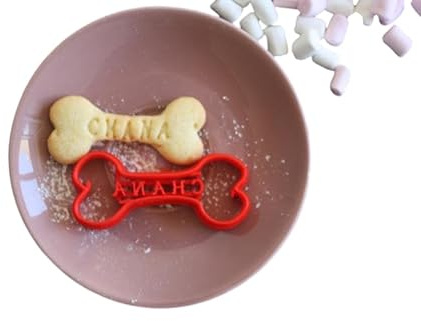 Cortador de galletas de hueso de perro - Personalizado con el nombre