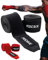 ROCSIX - Premium Box Bandagen Männer, Damen, Herren, Elastische Boxbandagen 4m, Kickboxen, Muay Thai, MMA - Bandagen Boxen mit Daumenschlaufe Boxing Wraps, Hand Wraps Boxing Rot/Schwarz
