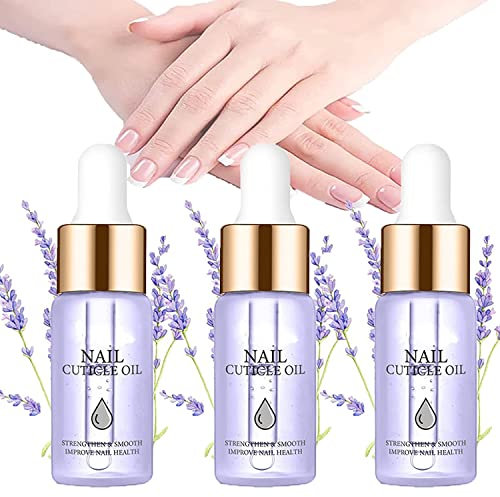 Oveallgo – Huile riche en vitamines pour cuticules et cuticules des ongles, sérum fortifiant la croissance des ongles, renforce l'huile des ongles, favorise la croissance rapide des ongles (lavande)