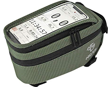 NC-17 Universal Fahrrad Ebike Oberrohr Handy Tasche Lenkertasche│Rahmentasche│Staufach│Kabeldurchlass│Touchscreen│für Smartphones Aller gängigen Größen│MTB, Rennrad, E-Bike, Trekking│GPS