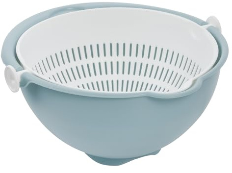 keeeper Ciotola e Scolapasta 2in1, Piccolo, Lavabile in Lavastoviglie, Stella, Nordic Blue (Blu)