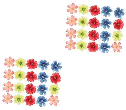 Warmhm 40stücke Künstliche Blumen Köpfe Teiliges Für Dekorationen Hochwertige Seidenblumen Für Haarschmuck Bastelarbeiten Hochzeiten Und Tortendekoration Langlebig Und Pflegeleicht