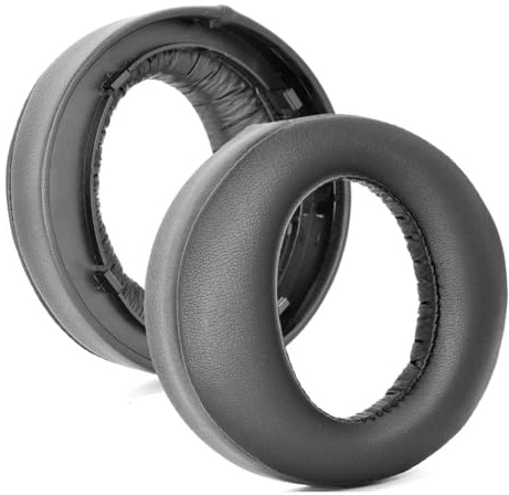 HoneTeek Ersatz-Ohrpolster für Sony PlayStation 5 Pulse PS5 3D Wireless Headset, Ohrpolster mit Geräuschisolierung, Schaumstoff-Ohrpolster, Reparaturteile, Schwarz