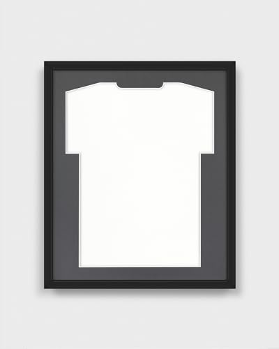 ARTIS - Bilderrahmen für Trikot Premium - Trikotrahmen Fußball aus Holz - Objektrahmen 53,4x63,4x5 cm - Handball, Volleyball Trikot Rahmen – Jersey Frame für Sporttrikots – Frametheshirt Schwarz