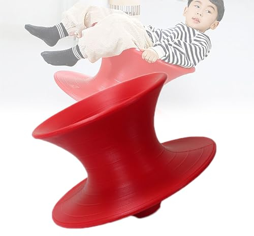 BDJSN Balance-Stuhl für sensorisches Training, 360° drehbarer Tumbler-Gyro-Stuhl, bequemer wasserdichter Spielzeughocker für drinnen und draußen, Rotationssinn-Trainingsgeräte für Kinder