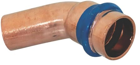 SOMATHERM FOR YOU, Courbe 45° en cuivre à sertir MF Ø12, raccord indémontable conforme EN1057, pression max 16 bars, température max 95°C, témoin de sertissage EPDM, profil V | Changez facilement de direction sur votre réseau grâce à cette courbe 45° cuivre à sertir.