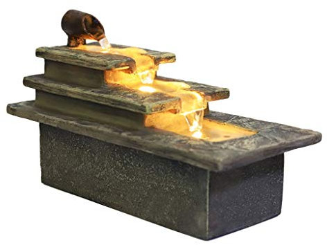 Zen Garden Bamboo Water Fountain for Home/Indoor/Desk/Office Water Fountain for Meditation 23.8 * 11 * 14.5cm Water Fountain Fengshui Humidifier indoor fountain