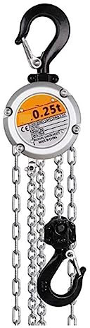 Mini paranco manuale a catena, montaggio a gancio 0,25/0,5 tonnellate di capacità 3 metri di sollevamento sollevamento manuale portatile a leva Per auto, ristrutturazione della casa(0.5T with 3M)