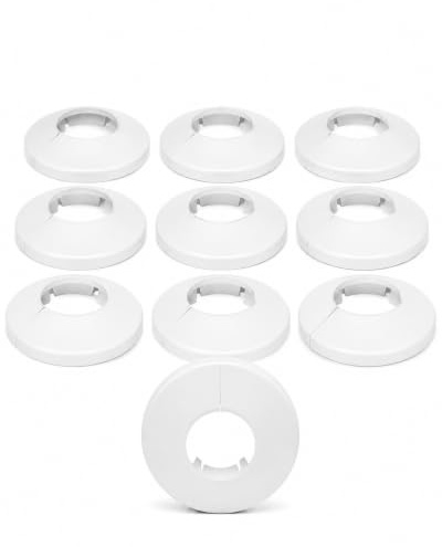 BADfabrik24 Klemmrosette RV 3/4-28 mm Weiß hitzebeständig (10 Stück)
