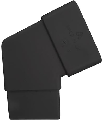 112 Degree Bend Square Downpipe | Residential Gutter and Downpipe Drainage Connector (Black, Pack of 2)