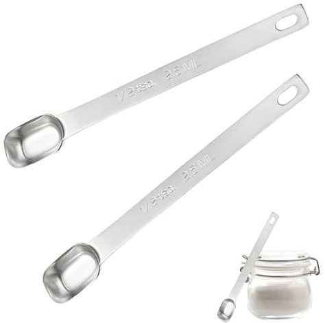 2 cucharas medidoras SMatcha (cuchara de té matcha) de acero inoxidable de alta calidad