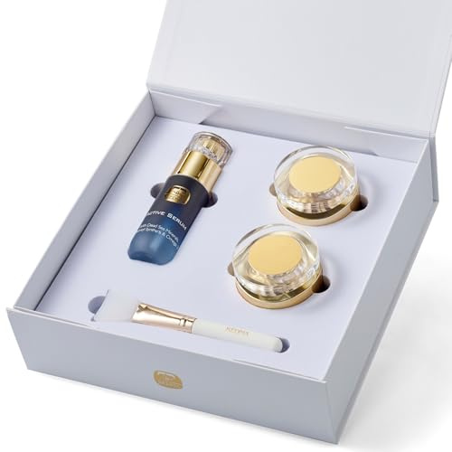 KEDMA - Royalty Facial Care Set - 3 Products - 3 Products | Royalty set combines a sauna mask, active serum and firming cream for a complete facial care routine.