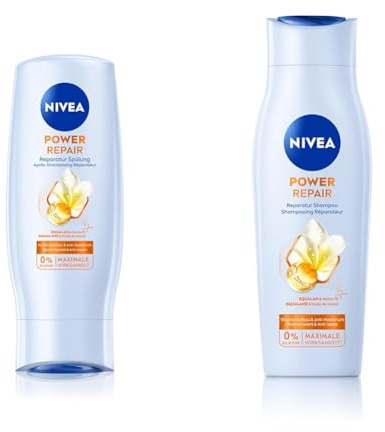 NIVEA Power Repair Reparatur Spülung 200ml + NIVEA Power Repair Reparatur Shampoo 250ml
