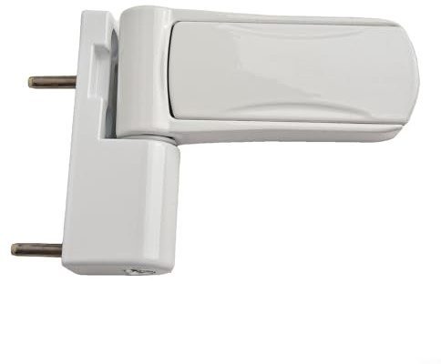 Zilimontt Bisagra de bandera de puerta ajustable de aluminio 3D, alineación multidireccional con amortiguador de silencio para un cierre silencioso, hardware de perfil de aluminio blanco duradero para