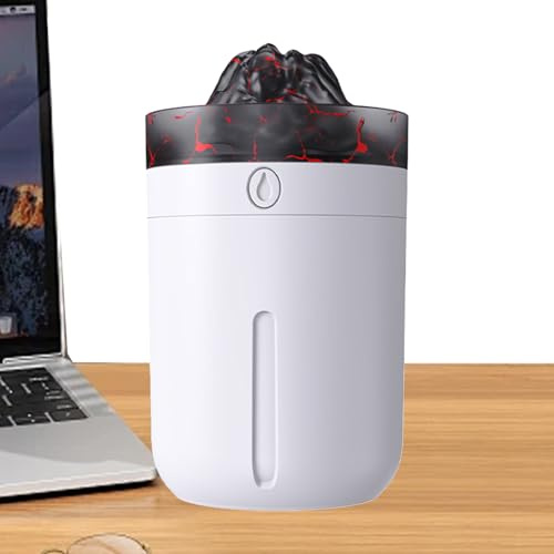 Volcano Humidifier - 330ml 7-Color Lighting Diffuser - Personal Desk Humidifier | For Living Room Yoga Studios Home Car Family And Friends