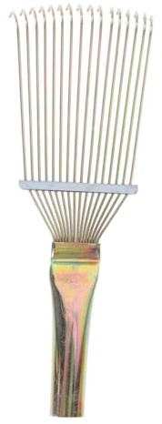 Gatuida Pferdehaarbürste Metall Striegel Rinderhaarentferner Ergonomischer Griff Für Pferdepflege Massage Und Reinigung