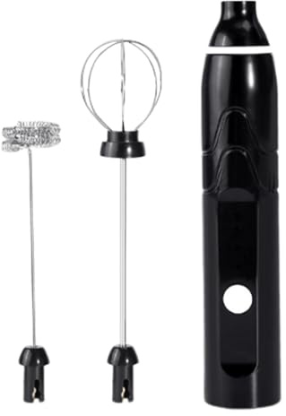 Fouet à café – Machine à mousse électrique, mousseur à lait portable | Mélangeur de boisson portable, mélangeur de latte, batteur à crème à piles, agitateur de cuisine, mini outil de fouet de boisson