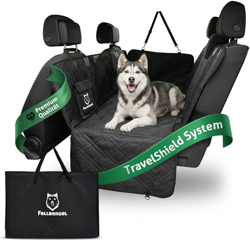 Fellbengel Hundedecke Auto Rückbank [Hartboden Erweiterung] Auto Hundedecke Rücksitz, Hundematte Rückbank, Rückbankschutz Hund, Rücksitzschoner, Autoschondecke | Extra viel Komfort für deinen Hund