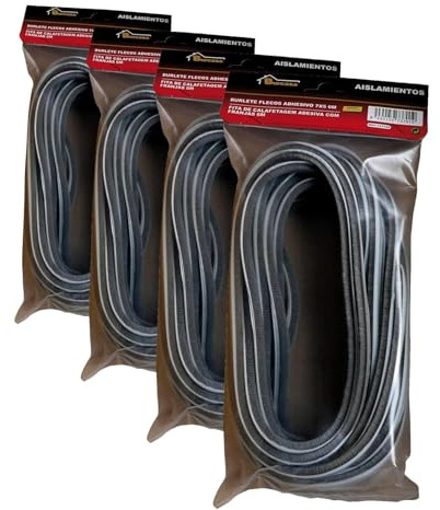 Burlete de cepillo carril ADHESIVO para ventanas y puertas correderas de 6 metros y 7x5mm color GRIS de larga duración y ahorro energético con buen deslizamiento y valido para desajustes de 2 a 4mm.