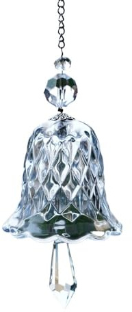 YOPI Kristall-Windspiel – Elegante Glasglocke als hängender Sonnenfänger for Haus und Garten(1pc transparent)