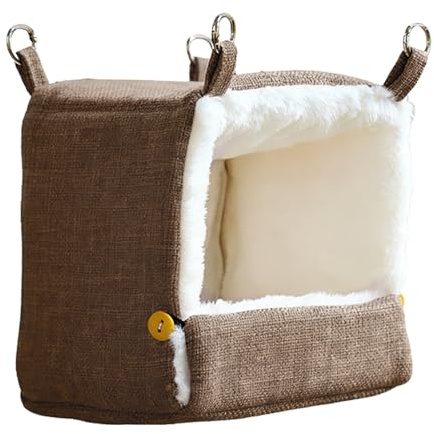 Parakeet Bed Heated 5 Temperature Hammock | Soft Parrot Bed Heating Mat for Cockatiels Lovebirds Hamster Conure Cockatoos Home Balcony Indoor Outdoor Garden Yard
