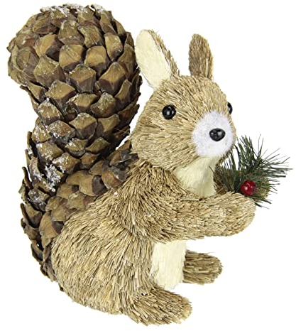 Flair Flower Bast-Eichhörnchen, 23 cm Natur Dekorative Figurine Eichhörnchenfigurine