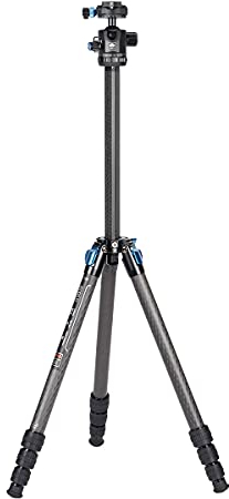 SIRUI ST-124+ST-10X Wasserdichtes Carbon-Kamera-Stativ mit 360°Kugelkopf, Professionelles Carbonfaser-Reisestativ, Dreieck-Mittelsäule, leicht und kompakt, 4 Sektionen, max. 166cm, 12KG Nutzlast