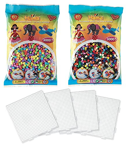 Hama - Assortimento Midi Basic - Perline da stirare - Misura Midi ø 5 mm - Rif S242