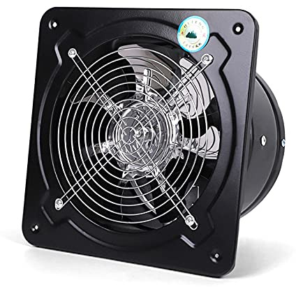 SHZICMY Badlüfter 180mm Metallventilator Abluftventilator Rohrventilator Wandlüfter Abluft Lüfter Wand Gebläse Wandventilator Axialventilator 220V für Bad, Küche, WC