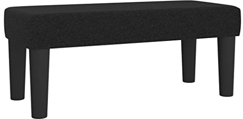 vidaXL Sitzbank Polsterbank Bank Flurbank Bettbank Betthocker Garderobenbank Wohnzimmer Schlafzimmer Eingangsbereich Flur Schwarz 70x30x30cm Stoff