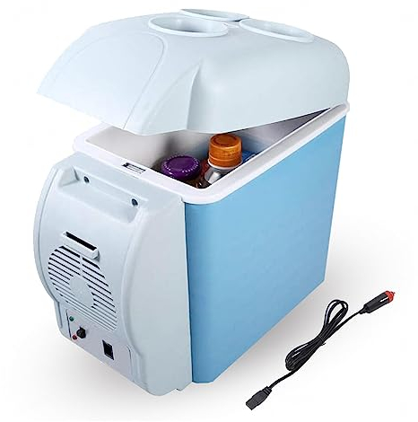 HAZARA Mini Congelateur Portatif, 7.5L, Voiture 12v,Faible Bruit Congelateur Portatif, Fonction Refroidissement Et Chauffage Mini Frigo Pas Cher, RéFrigéRateur Portatif pour Le Camping