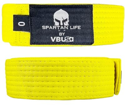 Victorbudo USA Karate Belt, All-Purpose Martial Arts Belt, Judo Belt, Taekwondo Belt, Colorful Karate Belt, Durable MMA Color Rank TKD Belt Size 0-6. (Yellow, 3)