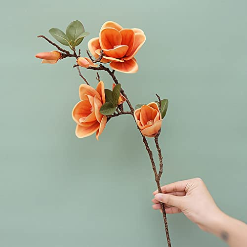 RWRAPS Fleur Artificielle en Soie Longue Branche pour Salon, Maison, Mariage, décoration d'automne, orchidée Blanche, Fausse Plante (Couleur : A, Taille : 8 pièces) (Lot de 3)