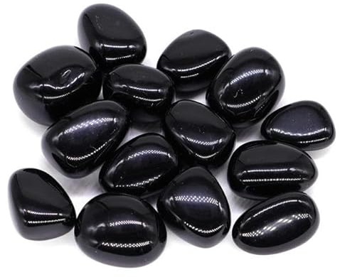 Cristal natural amatista cuarzo rosa grava pulido irregular espécimen mineral curación reiki piedra caída acuario decoración del hogar-obsidiana negra-R-3.53 oz