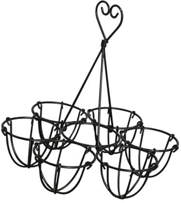 perfk Metall-Eierhalter, Draht-Eierregal, Küche, Eieraufbewahrung, freistehender Draht-Hühnereikorb für Zuhause, Küche, Esszimmer, Dekoration, Schwarz