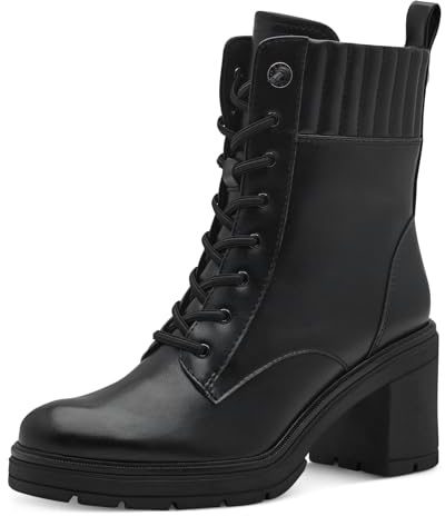 MARCO TOZZI Stivaletti da Donna con Lacci 2-25232-43, Stivali alla Moda, Nero, 37 EU