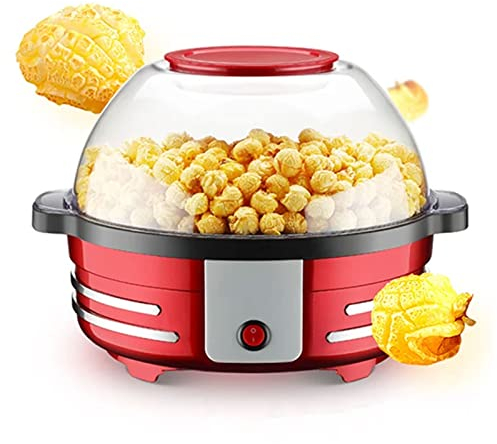 XNZJHPP Electric Hot Oil Stirring Popcorn Maker,850W Popcorn Popper Machine,Fat Free & Healthy,Hot Air Popcorn Popper,for Movie Nights and Parties