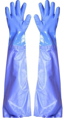 Grip wasserdichte Arbeitshandschuhe Halten Warm Gummihandschuhe Landwirtschaft Angeln Langarm PVC-beständige Handschuhe Für Den Außenbereich